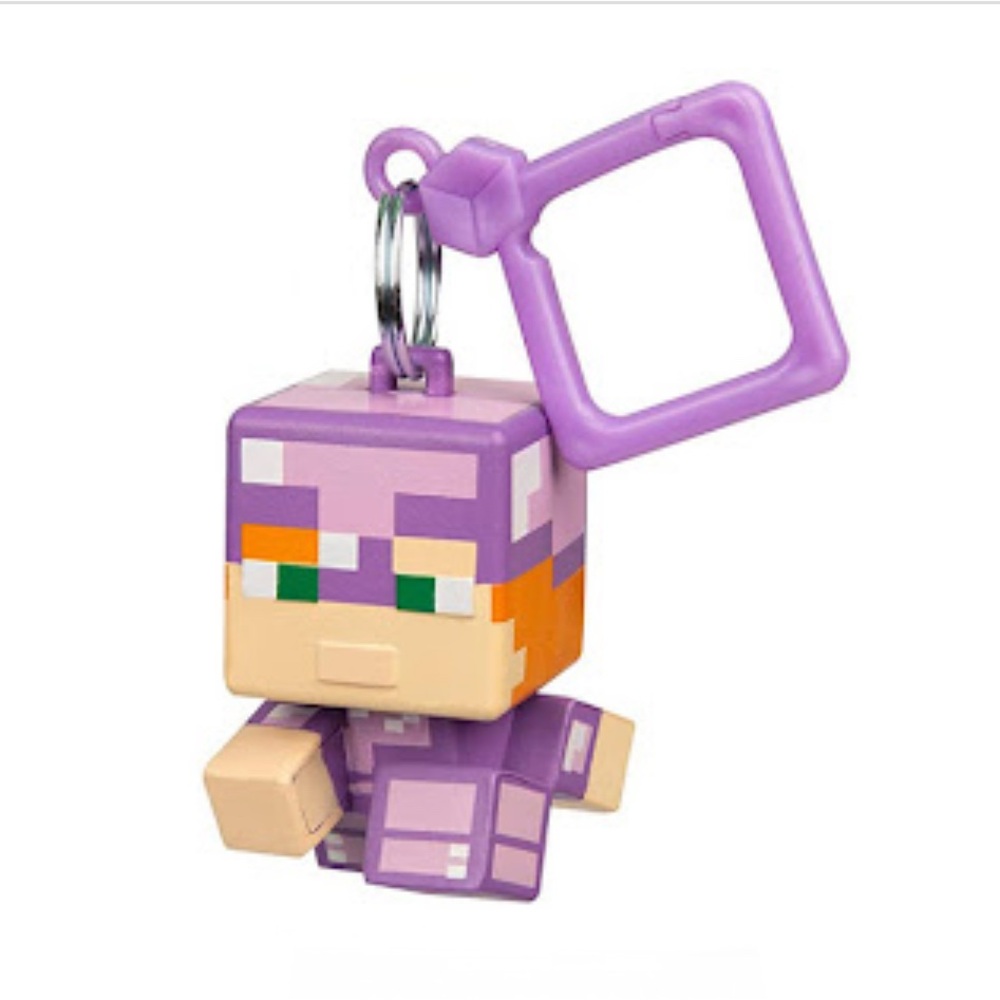 Minecraft Bobble Mobs Enchanted Alex Series 3 Figure Keychain Clip on